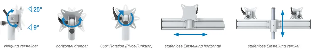 Zusätzliche Ansicht von Flat-System Tisch-Klemme 1+1 - 25''-32'' Flat-System Tisch-Klemme 1+1 - 25''-32'' - zusätzliches Produktbild